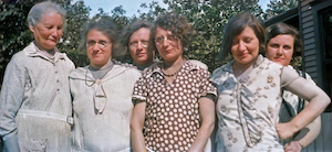 Bubbe (William J. Dumes' mother), Aunt Jenny Dumes, Aunt Fannie Fishman, Aunt Becky Lieberman, Aunt Anna Shultz, Freda Dumes (~1929)